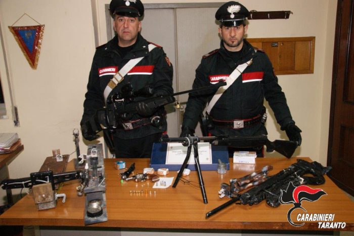 Taranto - 46enne arrestato per detenzione di armi clandestine