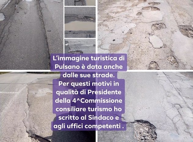 Taranto - Manto stradale dissestato a Pulsano, Di Lena: "Intervenire con urgenza"