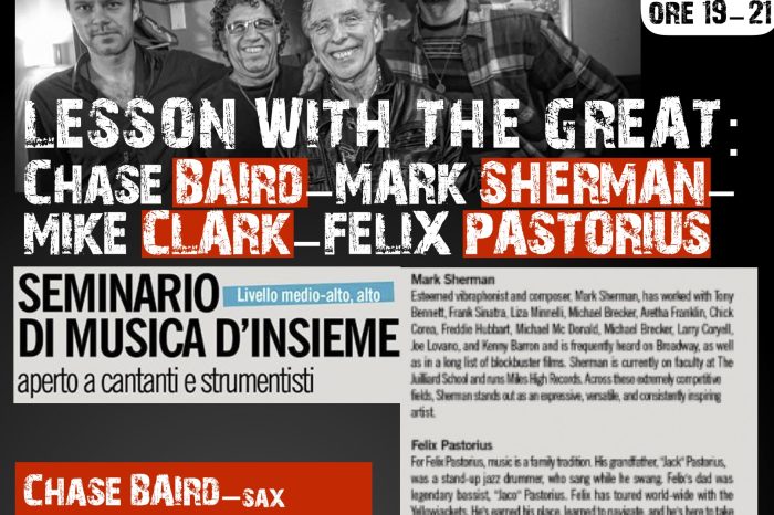Taranto - Musica, Mark Sherman, Mike Clark, Felix Pastorius e Chaise Baird in un irripetibile evento