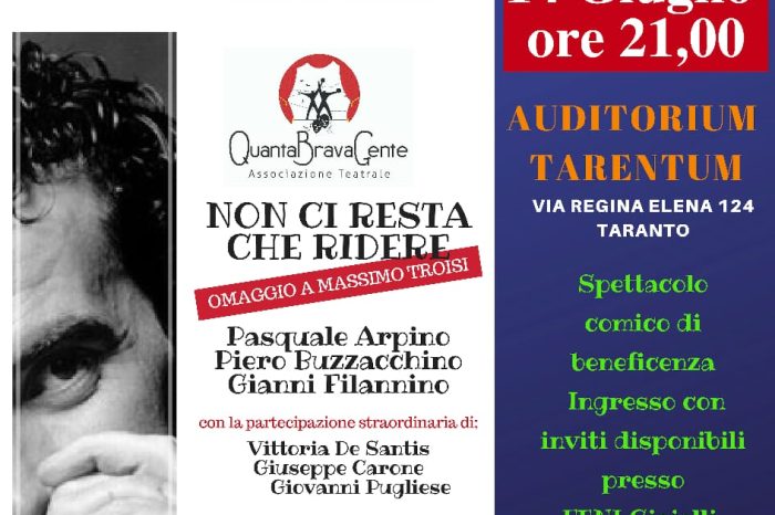 Taranto - “Non ci resta che ridere”: lo spettacolo di beneficenza per i bambini della Città Vecchia