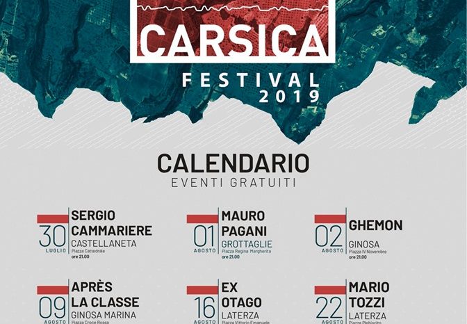 Taranto - Festival Carsica, Ghemon e Après La Classe a Ginosa Marina