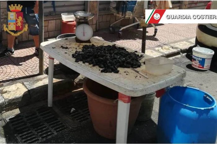 Taranto - Operazione congiunta di polizia e Asl: sequestrati 70 chili di cozze