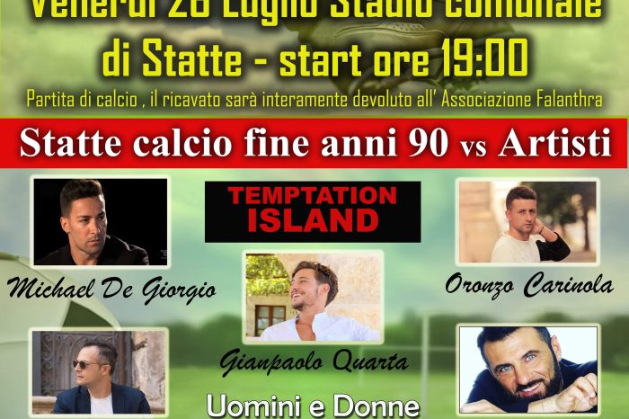Taranto - "Un calcio all''Alzhaimer": a Statte un evento con i concorrenti di Temptation Island e Uomini e donne