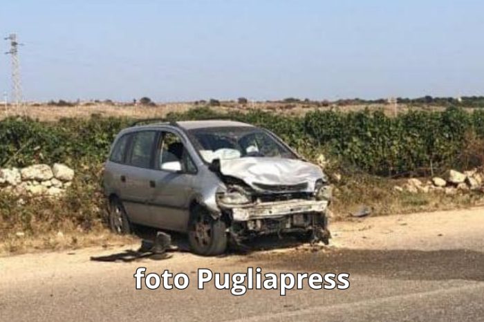 Manduria: Auto contro muretto sulla provinciale per San Pietro – grave il conducente