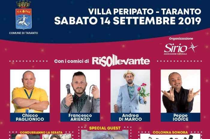 Taranto - in Villa Peripato il "Galà della Comicità": il programma della serata