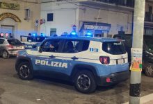 Pattuglia della Polizia di Stato durante un intervento su strada provinciale a San Severo