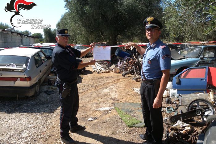Taranto - Sequestrato terreno adibito a discarica di rifiuti speciali pericolosi: denunciata una persona