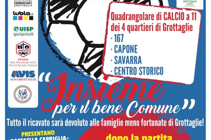 Taranto - "Insieme per il bene comune”, a Grottaglie solidarietà e sport per raccogliere fondi da destinare alle famiglie in condizioni di povertà