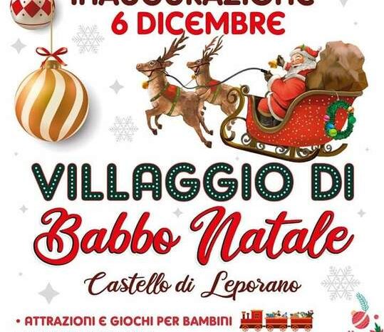 Taranto - Arriva a Leporano il villaggio di Babbo Natale con tanti giochi e animazioni