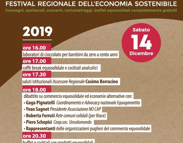 Taranto - Equosolidaria 2019: laboratori, cocktail e uno spettacolo ad ingresso gratuito
