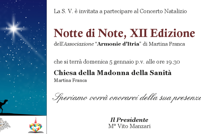 Taranto -  XII Edizione di “Notte di Note”a Martina Franca