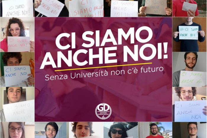 Alcune federazioni dei GD di Puglia e Modena chiedono risposte sull'Università