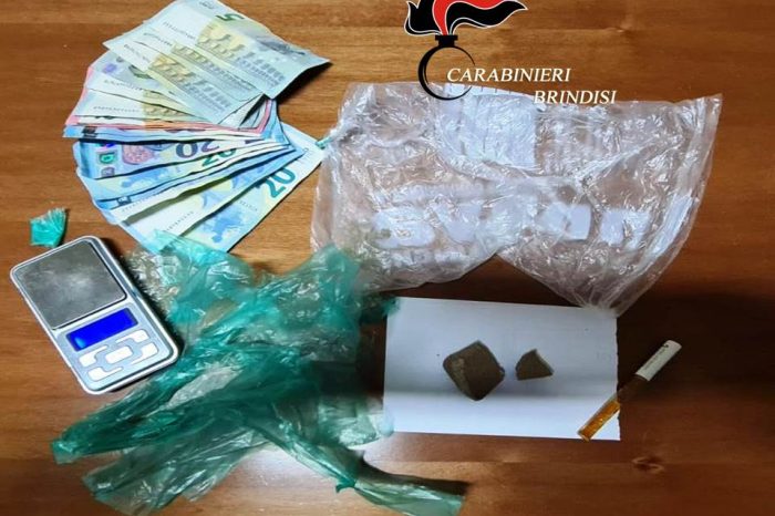 Mesagne (Br): Agli arresti domiciliari viene sorpreso con 24,5 grammi di eroina, arrestato.