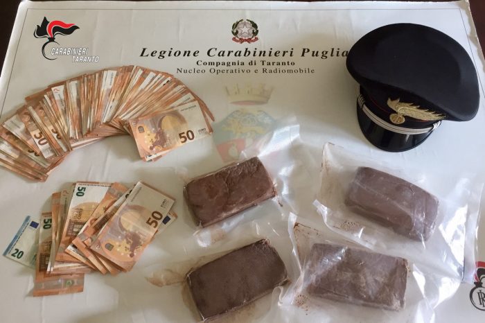 Taranto: I Carabinieri arrestano uno spacciatore 60enne di Paolo VI.