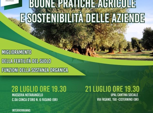 Cisternino- Fasano(Br): Incontri informativi sulle buone pratiche agricole e sostenibilità delle aziende