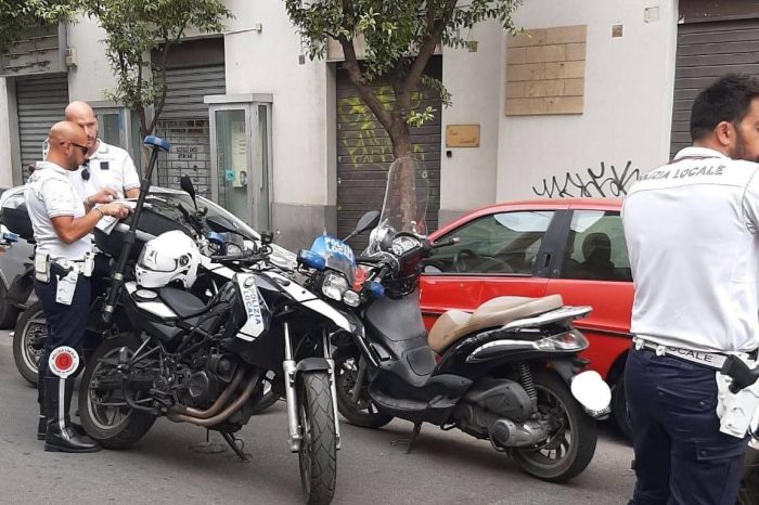 Taranto, serie di interventi da parte del gruppo motociclisti della Polizia Locale