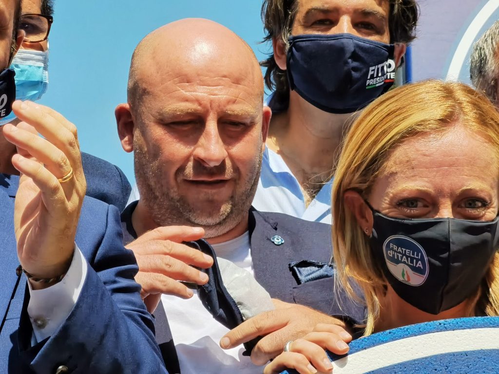 Il Consigliere regionale Renato Perrini con la Premier Meloni