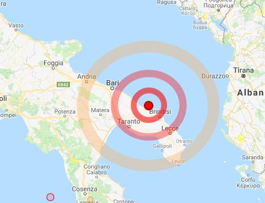 Puglia - Avvertita una scossa di terremoto