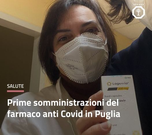 Pillola anti Covid: partite le prime somministrazioni in Puglia