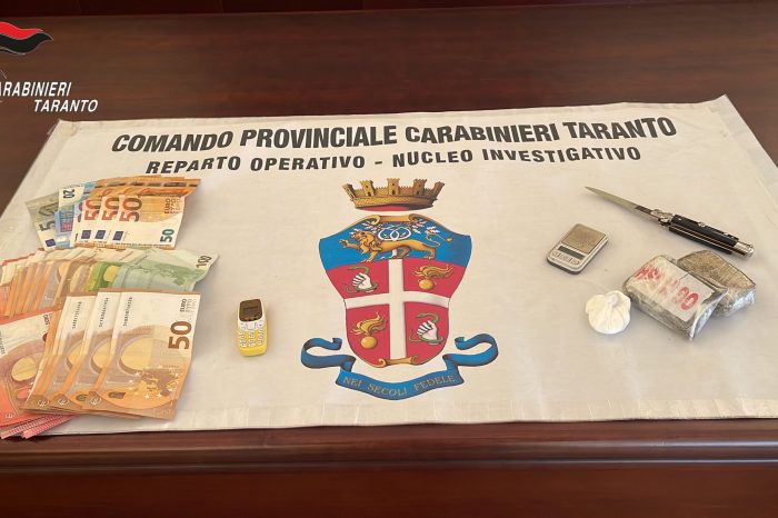 Taranto: droga e armi, arrestati dai Carabinieri padre e figlio