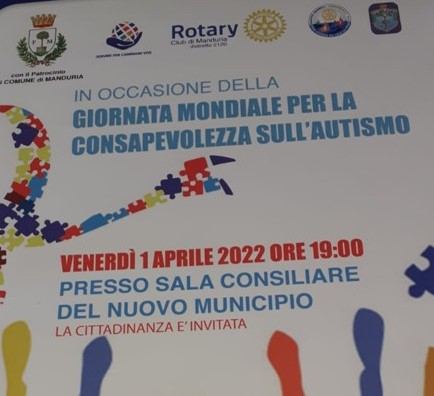 Manduria: domani  evento in occasione della Giornata Mondiale sull'Autismo