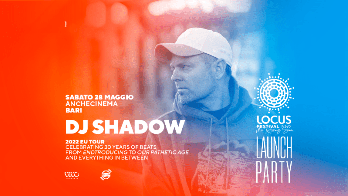 Dj Shadow all’ AncheCinema di Bari il 28 maggio per il Locus Festival 2022 launch party