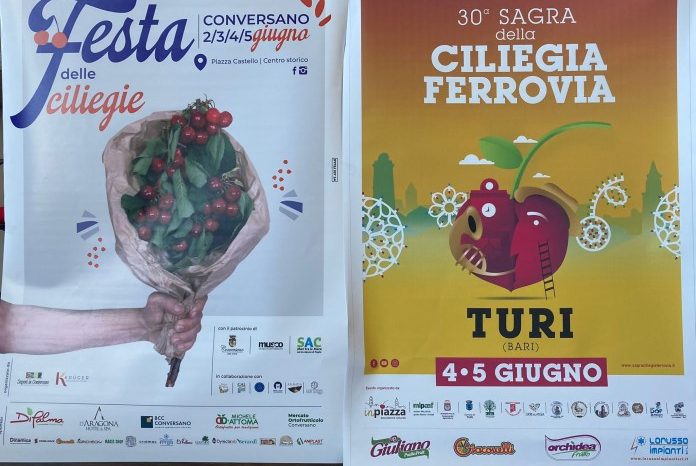 La ciliegia Ferrovia protagonista delle Città di Turi e Conversano (Ba) per due appuntamenti di giugno 2022