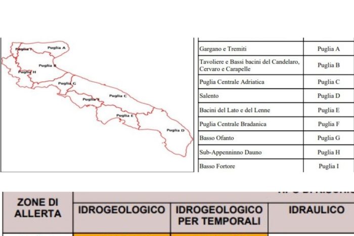 Protezione Civile Puglia: allerta meteo arancione