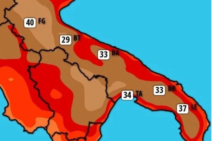 Puglia: la nuova ondata di calore entrerà nel vivo tra il weekend e la prima parte della nuova settimana (25-27 luglio)