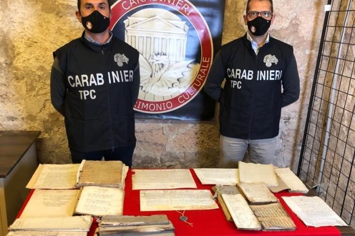 Bari: I Carabinieri del Nucleo Tutela Patrimonio Culturale di Bari comunicano i risultati dell’attività operativa dell’anno 2021
