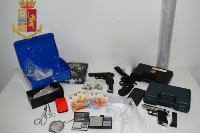 Copertino: trovato in possesso di droga e arma da fuoco con matricola abrasa, arrestato 37 enne