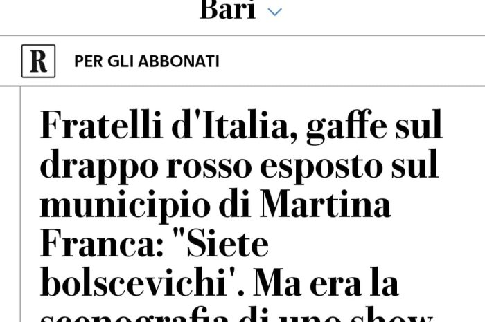 E la Lillo rende Martina Franca e Fratelli d'Italia notoriamente ridicoli