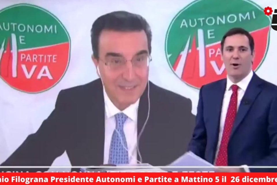 Eugenio Filograna presidente Autonomi e Partite Iva a Mattino 5