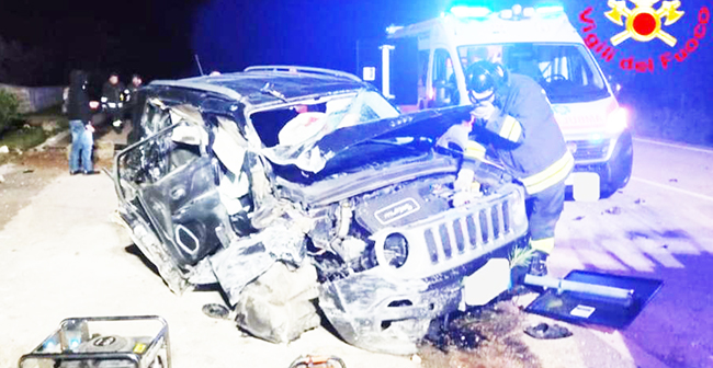 Brindisi – incidente, Jeep fuori strada
