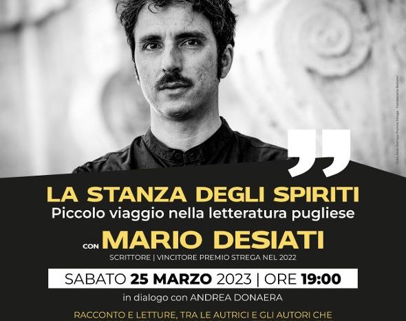 Premio Strega Mario Desiati ospite della rassegna "La stanza degli spiriti"