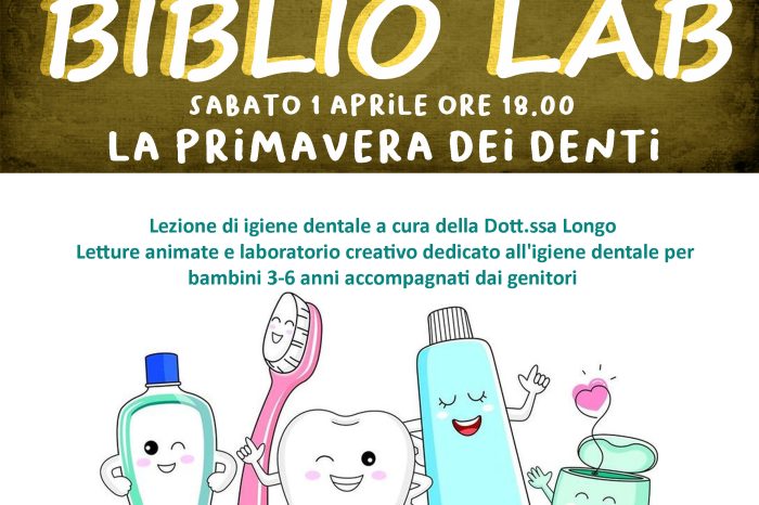 Martina Franca - Nella biblioteca di comunità “La primavera dei denti” - L’igiene dentale per i bambini da 3 a 6 anni