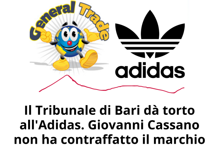 Il Tribunale di Bari dà torto all'Adidas. Giovanni Cassano non ha contraffatto il marchio