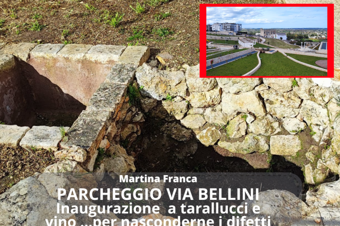 Inaugurato a Martina Franca il parcheggio di Via Bellini. A tarallucci e vino per nasconderne i difetti?