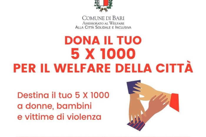 Il "5x1000"al Comune di Bari per la lotta alle discriminazioni sociali