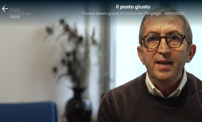 Michele Marraffa nella trasmssione Il Posto Giusto su RAI 3