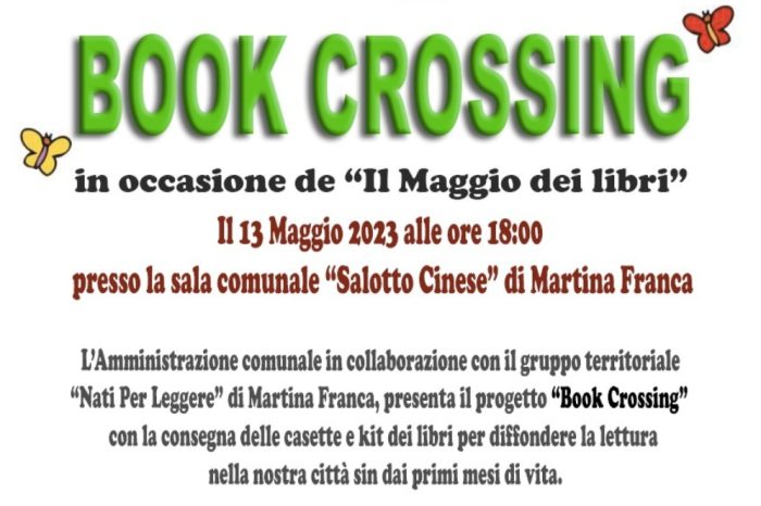 “Book Crossing” Martina Franca -casette di legno e libri da collocare in vari luoghi della città per il piacere della lettura