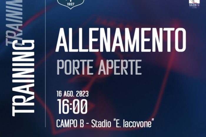 Taranto FC - Allenamento a porte aperte il 16 Agosto