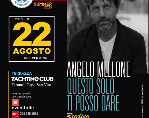 Angelo Mellone allo Yachting Club di Taranto