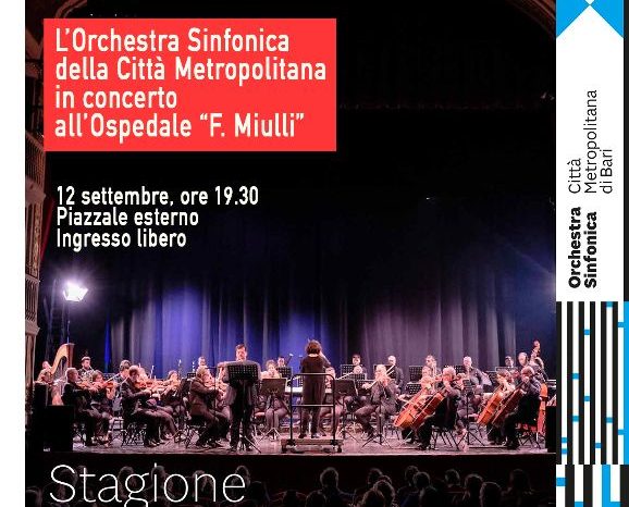 Concerto per il sociale al Miulli dell'Orchestra Sinfonica della Città Metropolitana di Bari