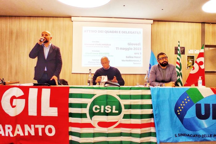 Protesta a Taranto: chiuso da un anno il Centro per l’Impiego, sit-in di CGIL CISL UIL