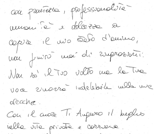 La toccante lettera al Carabiniere che l'è stata vicina in un momento delicato: "Marco, non finirò mai di ringraziarti"