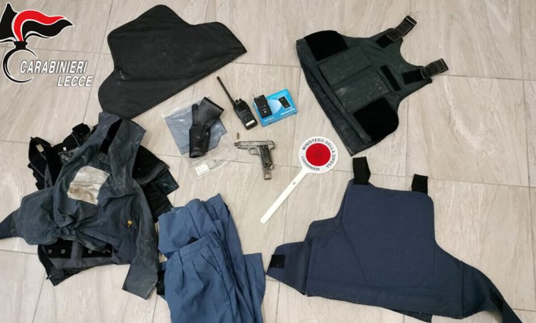 Armi nascoste scoperte a Surbo