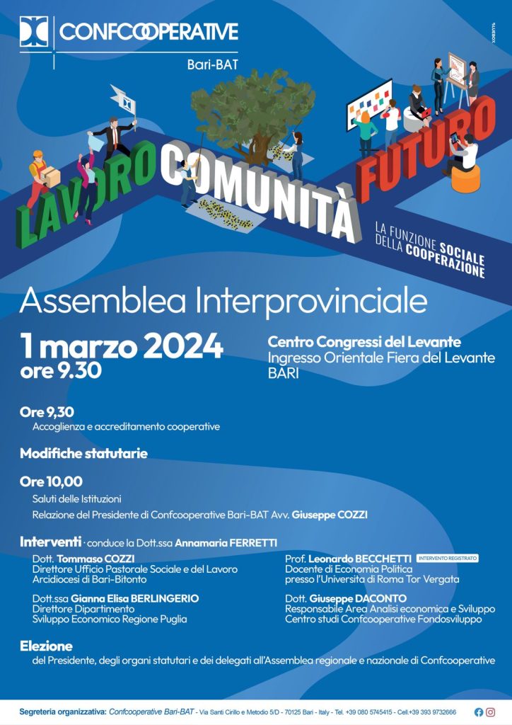 Lavoro, comunità, futuro la funzione sociale della cooperazione.