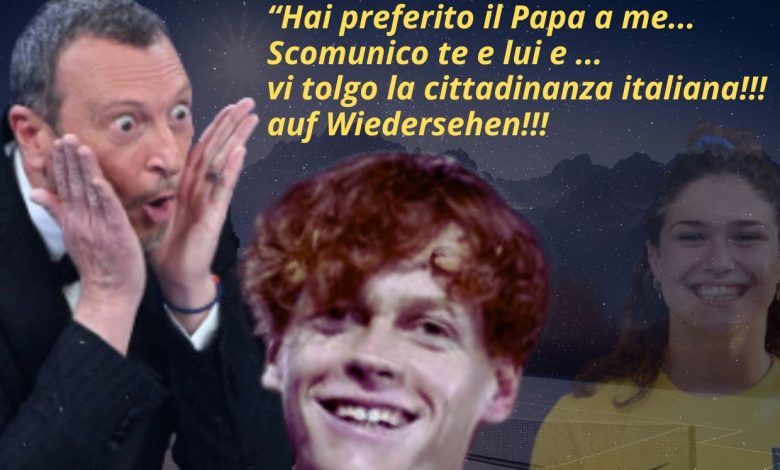 Amadeus su tutte le furie per il rifiuto di Sinner anche se fa finta di nulla