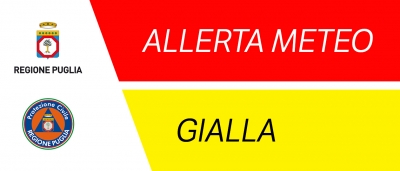 Protezione civile Regione Puglia, allerta meteo per il giorno 27 marzo
